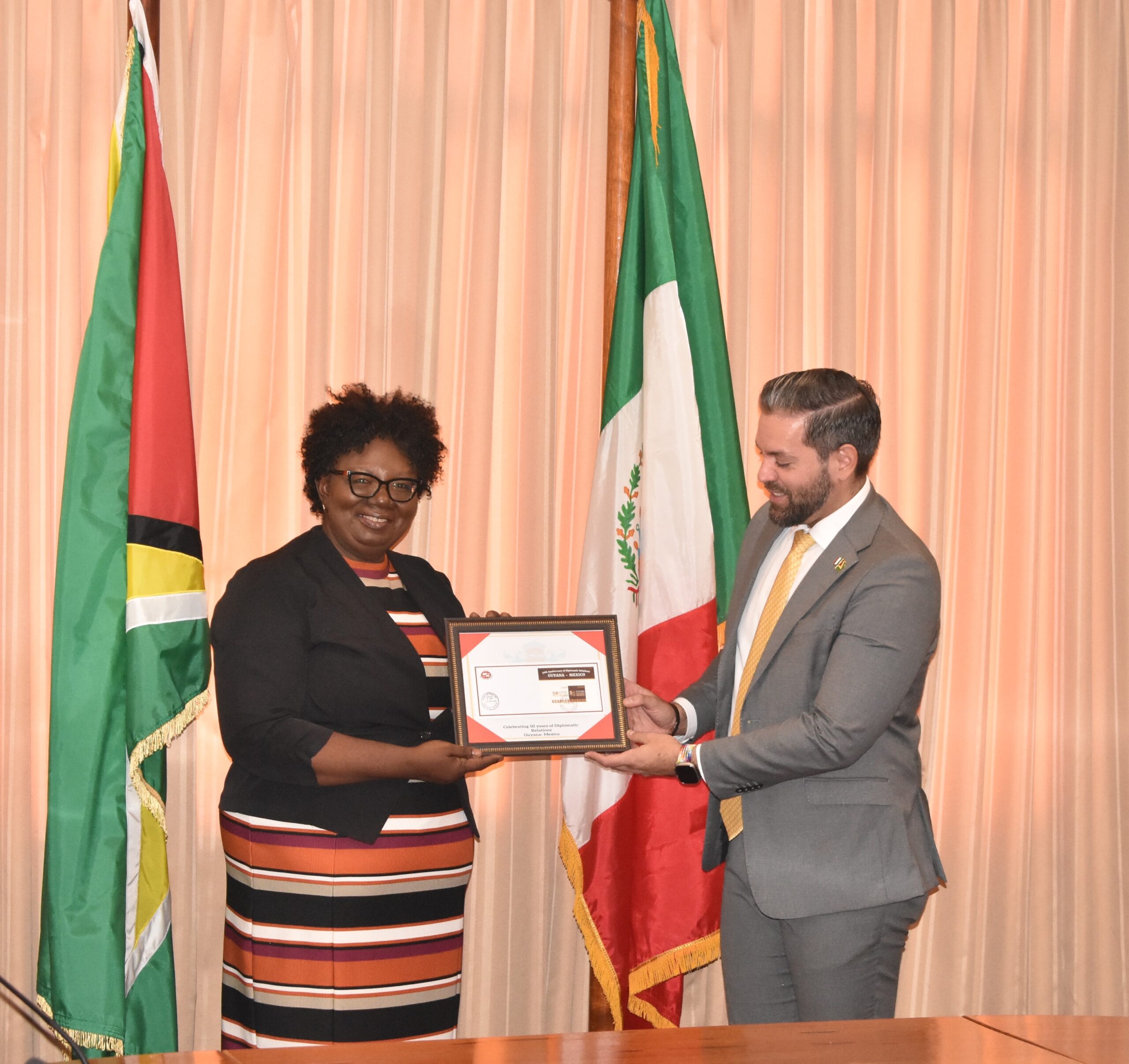 Stamp Commemorating Diplomatic Relations Between Guyana and Mexico Released