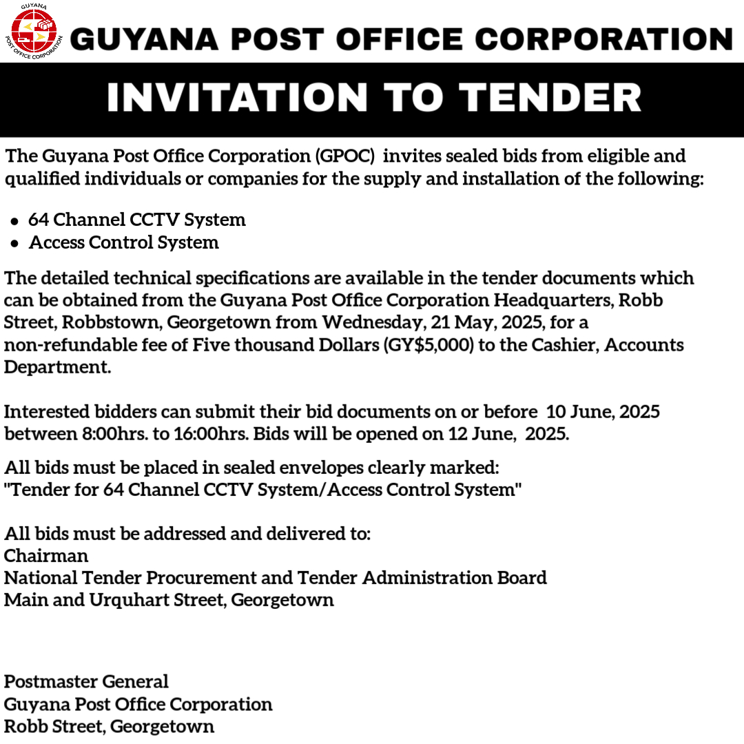 INVITATION TO TENDER